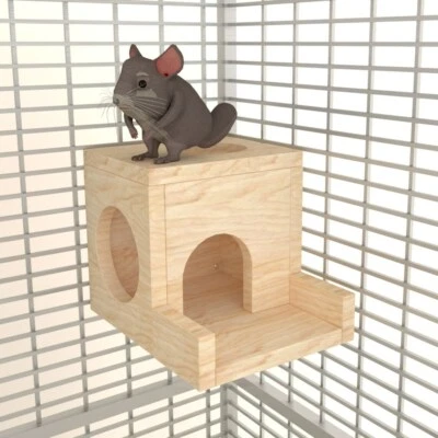 Castillo Chinchilla con Balcón, Casa de Madera Refugio Escondite Cabaña Foto 1 de 4