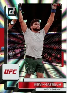 2023 Panini Prizm Donruss UFC Base Silver Holo Laser #144 Kelvin Gastelum /99 - Picture 1 of 2