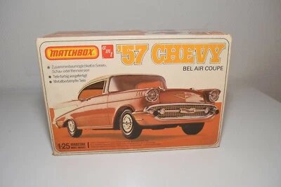 A34 1:25 MATCHBOX AMT KIT PK-4112 CHEVY CHEVROLET BEL AIR COUPE 1957 MIB RARO! - Immagine 1 di 4