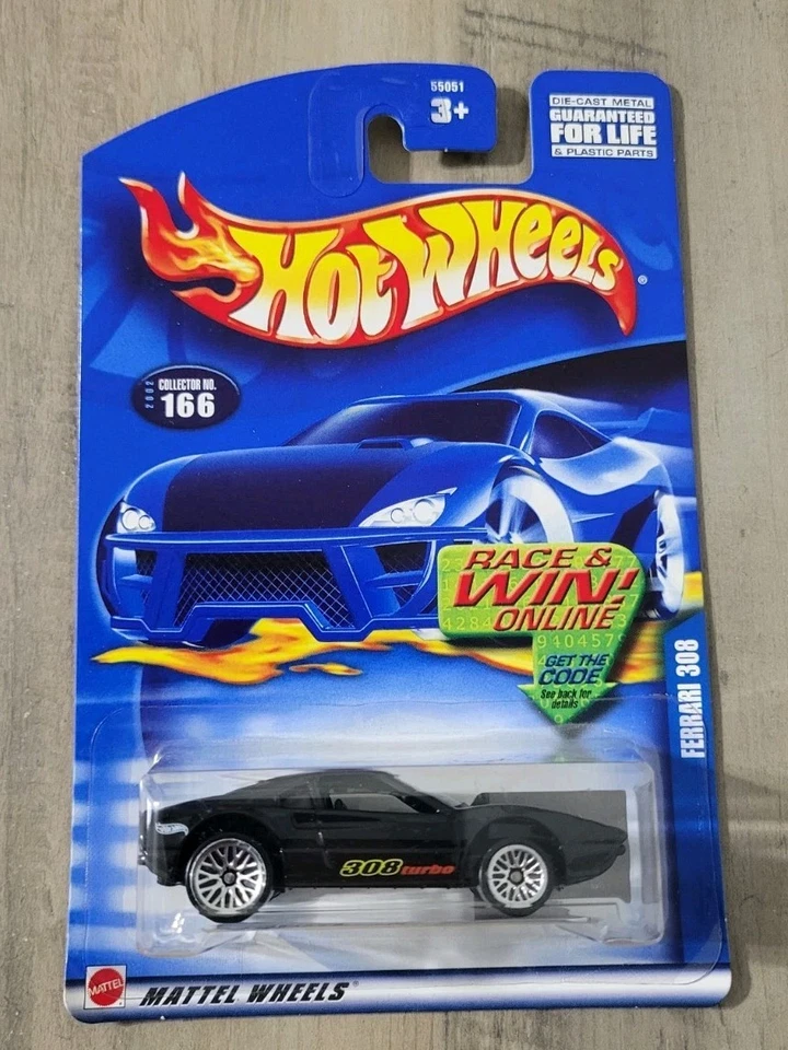 Ferrari 308 Hot Wheels #166 * Negro * Nuevo en paquete escala 1:64 Foto 1 de 1