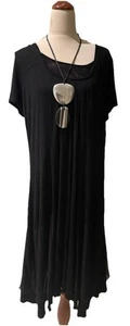 TS TAKING SHAPE Short Sleeve Stretch Dress Black Size 20 + TS Stripes Necklace - Picture 1 of 5