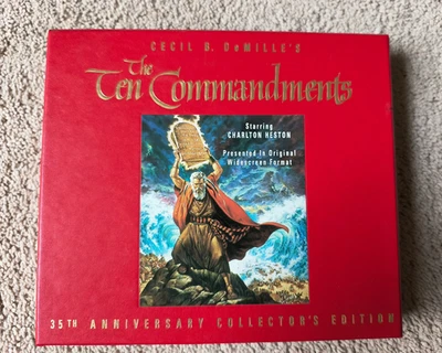 VHS Ten Commandments Box set of 2 Vintage 35th Anniversary Collectors Edition - Image 1 of 4