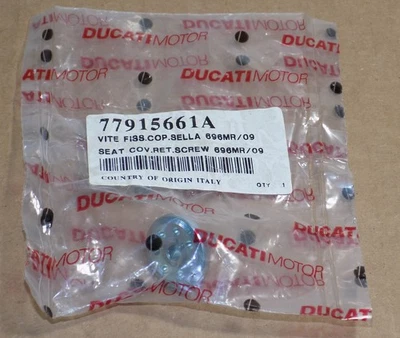 Tornillo especial de montaje de capó de asiento Ducati Monster 1100 796 696 NUEVO FABRICANTE DE EQUIPOS ORIGINALES 77915661A Foto 1 de 2