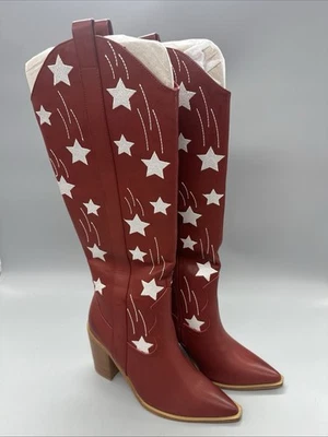 Botas vaqueras VENUS Americana Stars en rojo—9 Foto 1 de 4