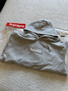 New - Supreme box logo hoodie fw24 Grey, Large - Picture 1 of 6