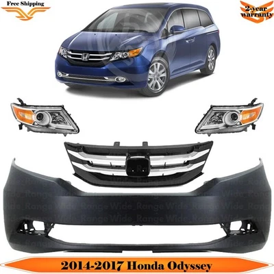 Front Bumper Cover Fascia & Grille Assembly For 2014-2017 Honda Odyssey Foto 1 de 4