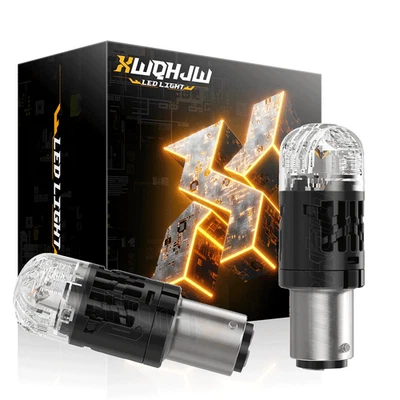 2x Blanco/Ámbar Switchback 1157 LED Intermitente Bombilla✅ Foto 1 de 4