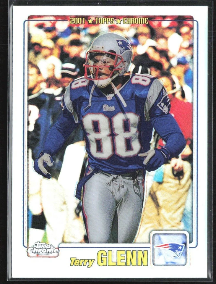 Terry Glenn 2001 Topps Chrome Refractor /999 #94 New England Patriots - Image 1 of 3