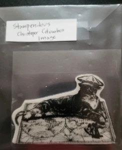 STAMPENDOUS Christoph Kolumbus Weltreise Kätzchen Katze mit Hut Neu aus Verpackung - Bild 1 von 3