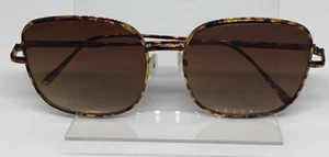 Occhiali da sole vintage oversize quadrati lenti sfumate marroni stile retrò unisex - Foto 1 di 9