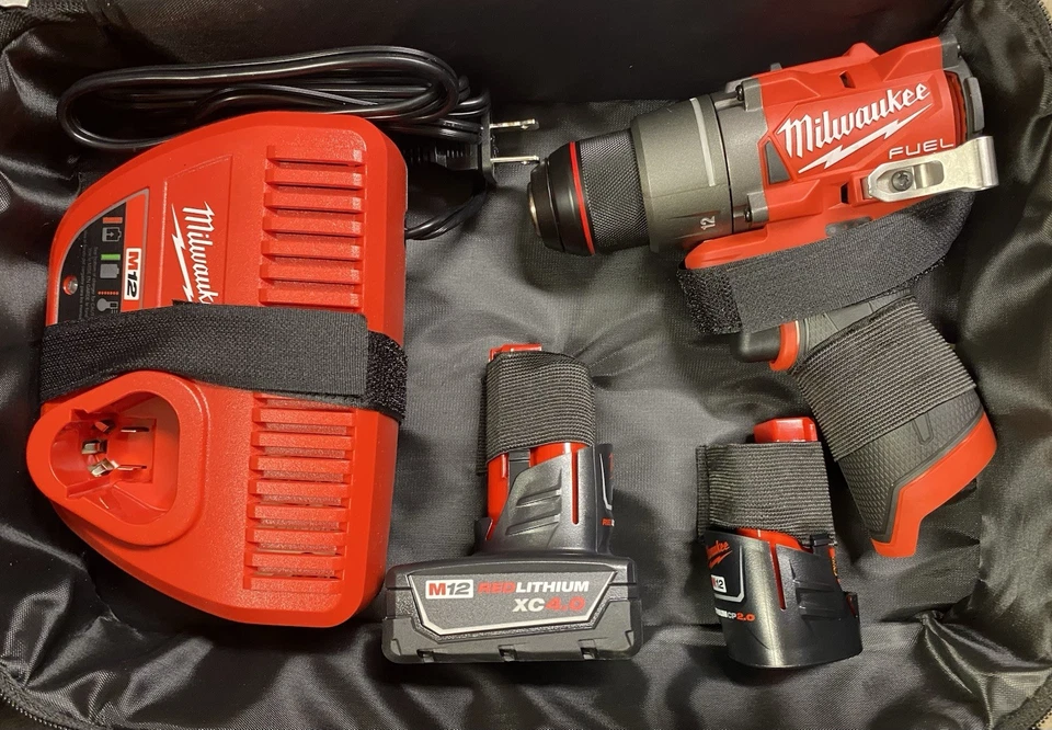 Milwaukee 3403-20 M12 FUEL Cordless 1/2 in. Drill/Driver Kit- New - Image 1 of 4