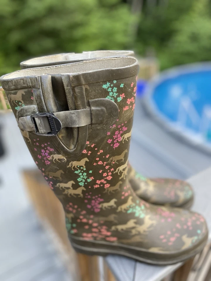 Botas de lluvia Western Chief Pony niñas talla 6 goma Foto 1 de 1