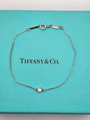 Tiffany & Co .05ct Diamonds by the Yard Bracelet Sterling Silver Peretti Spain - Image 1 of 4