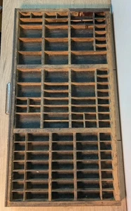 Wooden Hamilton Shadow Box Letterpress Printers Type Desk Drawer Flaw - Picture 1 of 6