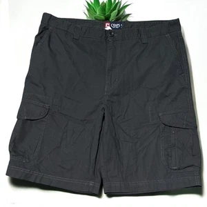 Chaps Shorts Men’s 38 Gray Mechanic Cargo Utility Cotton Workwear - Picture 1 of 4