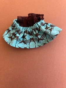 Blau und braun bedrucktes Kleid für 7 Zoll Puppe The Monsters - Bild 1 von 1