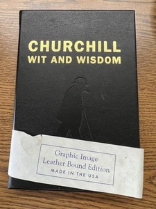 Book Churchill Wit and Wisdom In “Quotes” Leather Bound 2023 - Picture 1 of 3