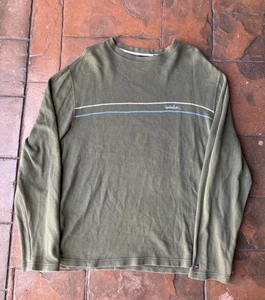 Vintage Y2K Quiksilver Logo Long Sleeve Shirt Large Green Skate Surf Grunge - Bild 1 von 6