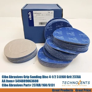 Cibo Abrasives Grip Sanding Disc 4-1/2 3 A160 Grit 237AA / 50 units - Picture 1 of 6