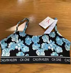 Calvin Klein Donna (SMALL) Ck One Micro Bralette Sfoderata Nuovo con etichette QF5727-007 - Foto 1 di 4