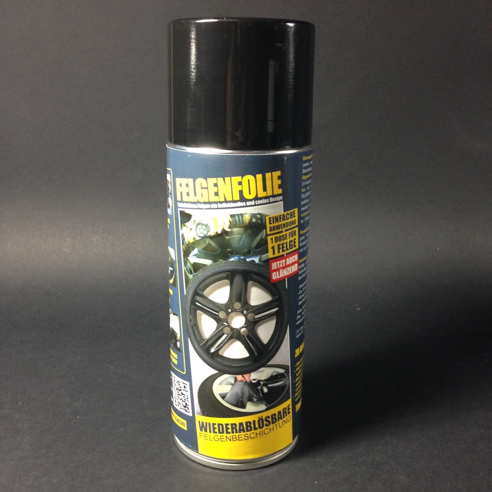 Sprühfolie Felgenfolie Flüssiggummi 1x 400ml Spray schwarz glänzend - Bild 1 von 1