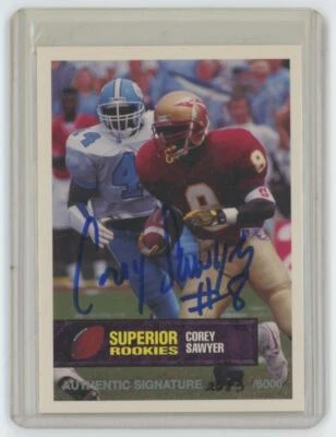 1994 Superior Rookies Authentic Signature Corey Sawyer Rookie Auto .  2683/6000 - Image 1 of 2