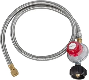Propane Professional 20 PSI High Pressure Regulator 5' Stainless Steel Hose - Picture 1 of 4