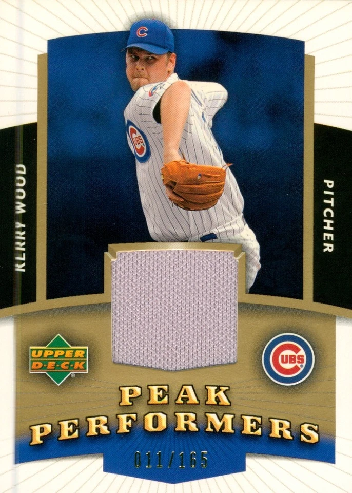 2004 Upper Deck Peak Performers Jersey Gold Kerry Wood KW Cubs - Image 1 of 2
