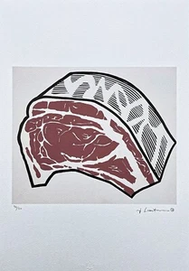 ROY LICHTENSTEIN - Standing Rib - signiert, nummerierte Auflage 96/150, 35x50 cm - Bild 1 von 5