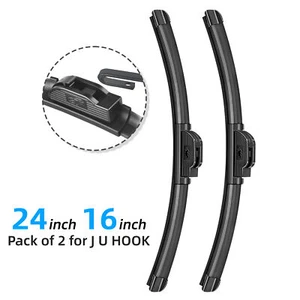 Xkorr 24"+16" Car Windshield Wiper Blades Fit For Nissan Leaf 2021-2019 Set of 2 - Picture 1 of 5