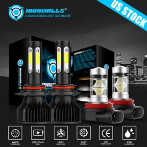 For GMC Acadia 2013-2024 4-sides LED Headlight Hi/Low + Fog Light Combo 6000K 4X - Picture 1 of 12