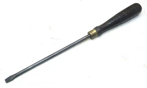 "Destornillador largo vintage de 17"" con mango de palo de rosa de 2 manos INV17738" - Imagen 1 de 5