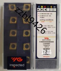 10 piezas CCMT09T308-UG YG801 CCMT32.52-UG YG hoja CNC insertos de carburo originales - Imagen 1 de 1