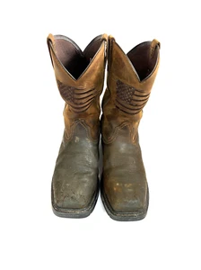 Ariat Workhog Patriot Brown Leather Waterproof Wester Work Boots Men Size 13 EE - Picture 1 of 17
