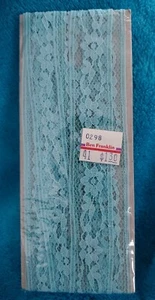 Wrights Flexi-Lace Seam Binding # 77 Aqua 2.6 Yards 100% Nylon VTG missing label - Picture 1 of 3