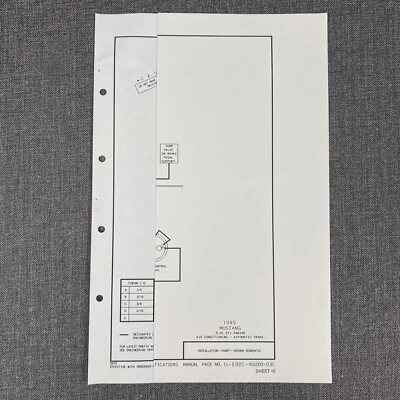 OEM Ford 1989 Ford Mustang 5.0L EFI with Air Cond - Vacuum Schematic Diagram - Image 1 of 2