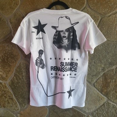 Camiseta Beyoncé Verano Renacimiento Gira Mundial 2023 Mercancía Oficial Pequeña Foto 1 de 4