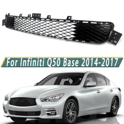 For 2014-2017 Infiniti Q50 Base Model Front Bumper Lower Grille Mesh Grill Black Foto 1 de 4