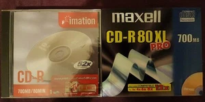 Imation & Maxell CD-R Recordable Discs - Pack of 10 - Photo 1/2