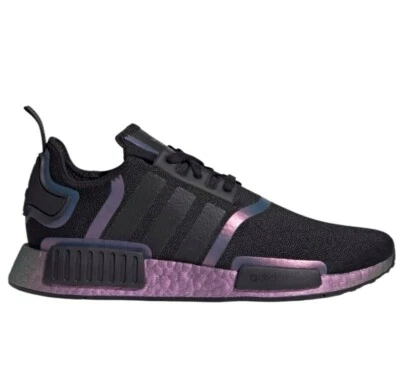 Adidas NMD R1 'Eggplant' Mens Size 13 - FV8732 Black Purple Running Shoes - Image 1 of 4