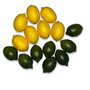 15 PCS Faux Lemons and Limes Artificial Fruit Lemons Limes Unbranded - Picture 1 of 11