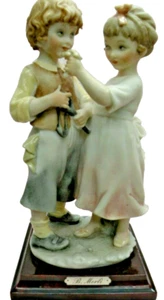 Capodimonte Bruno Merli Vintage Italian signed porcelain 1984 children figurine - Picture 1 of 12