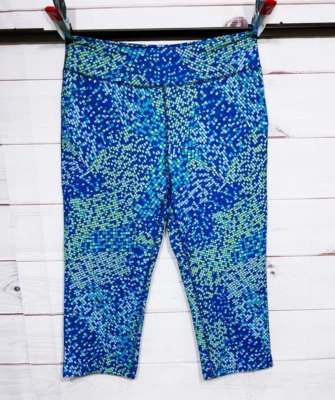 Lands' End Womens Leggings Size XL Blue & Green Geometric Stretch Pull On - Image 1 of 4