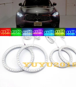 Anillo de halo RGB para infiniti QX70 FX35 FX37 FX50 09-17 Faro LED ojo de ángel DRL - Imagen 1 de 12