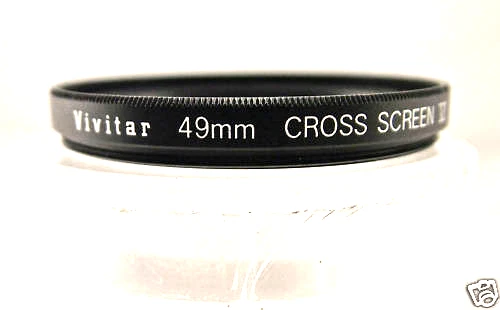 VIVITAR 49MM CROSS SCREEN VI CAMERA LENS FILTER (MINT-) - Image 1 of 1