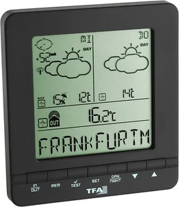 TFA Funk Wetterstation Wettervorhersage mit Außen Sensor Funk Wetter Prognose - Bild 1 von 5