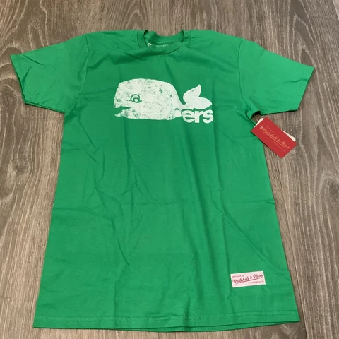 Hartford Whalers Mitchell & Ness Shirt Men’s Size: Large Distressed Logo NWT Cover