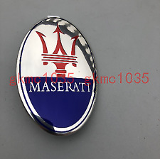 Maserati Granturismo Quatrroporte Ghibli Front Bumper Emblem Badge Silver/Blue