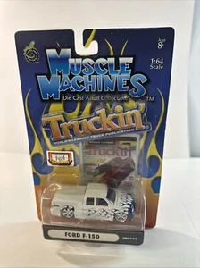 Muscle Machines Truckin Ford F-150 Lowrider White Flames 1:64 SLAM ACTION NEW - Picture 1 of 3