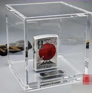 10 Lots of Crystal Acrylic Stand Box Display Case For Lighters - Picture 1 of 11